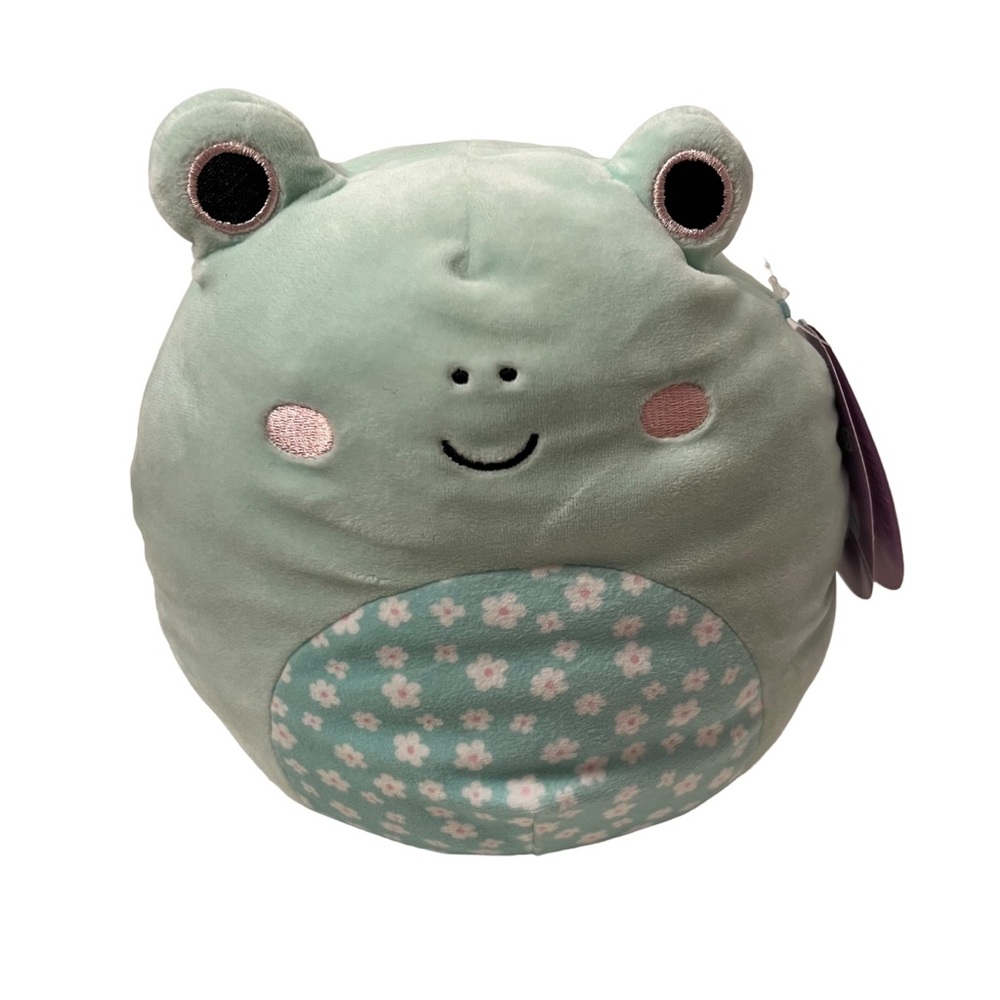 Squishmallows Fritz The Frog Floral Belly Plush 8” NWT